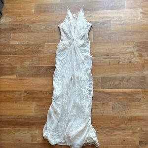 Elegant White Vintage Designer Evening Gown